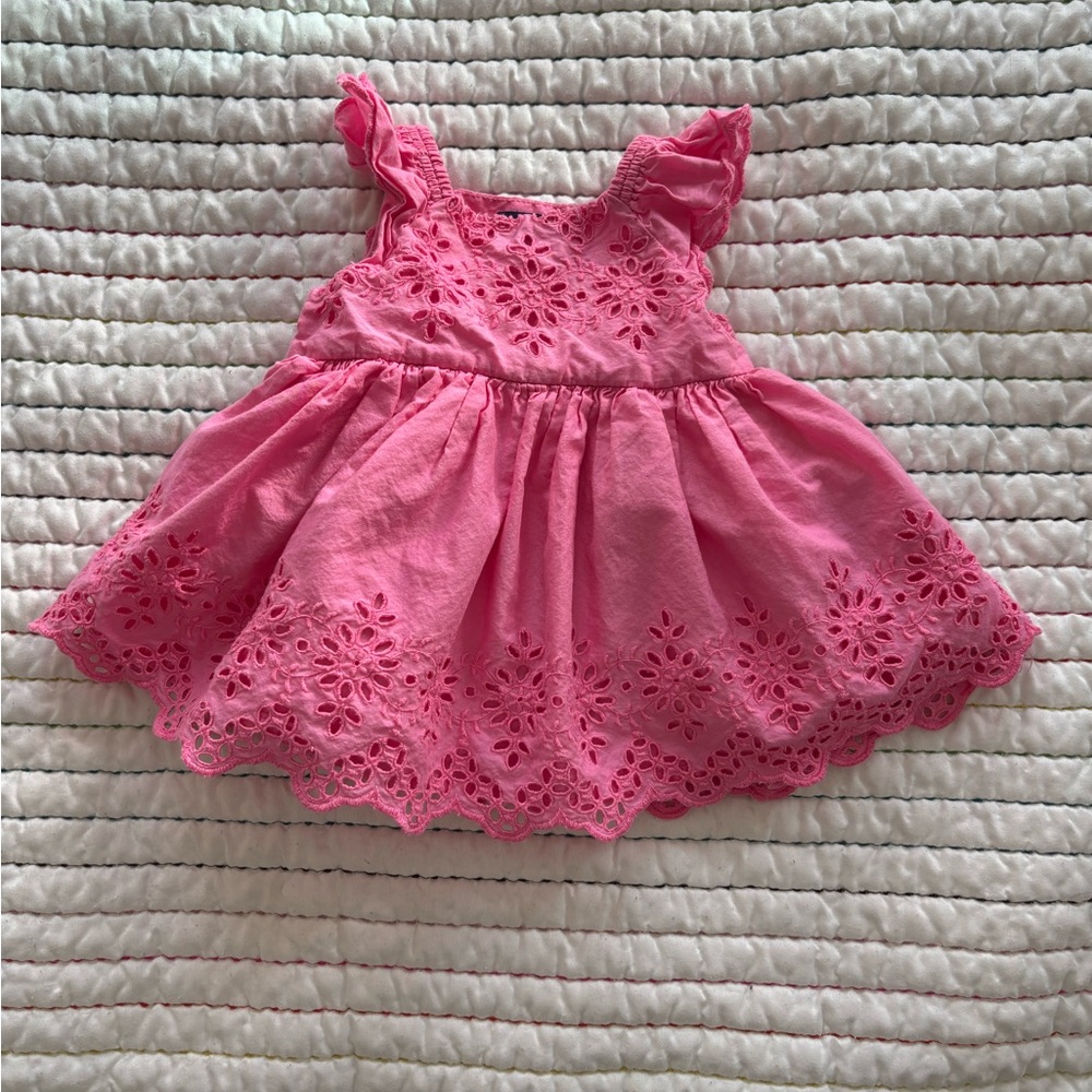 Baby Girl Gap dress with eyelet bodice and skirt